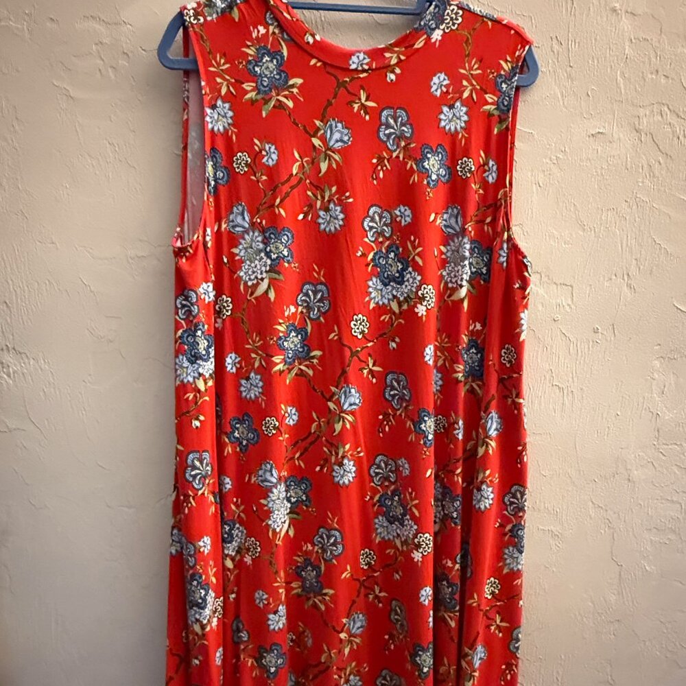 LOFT Plus Midi dress Red, 16/18